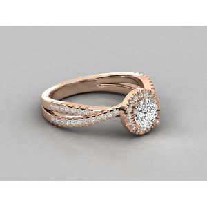 Bague solitaire pour femme en or 9 carats avec diamant de laboratoire taille brillant rond, taille Asscher, taille radiant, taille marquise, taille émeraude pour fiançailles - Product Image 3