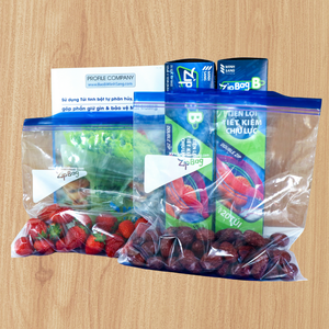 ถุงบรรจุอาหารแบบมีซิปสำหรับใส่อาหารถุงซิปเปิดปิดได้ถุงแช่แข็งแบบสุญญากาศสองชั้นใช้ซ้ำได้ - Product Image 1