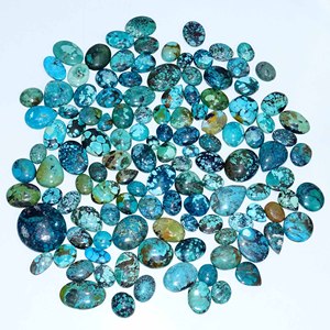Pierre précieuse en vrac de Turquoise tibétaine naturelle de haute qualité Multi forme et taille Cabochon tibétain pierre précieuse en vrac pour la fabrication de bijoux - Product Image 6