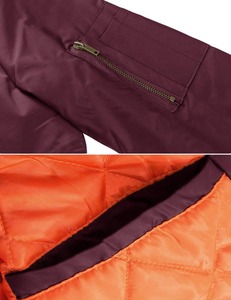 แจ็คเก็ตบอมเบอร์มีซิปสไตล์ลำลองสำหรับผู้ชาย, เสื้อโค้ทฤดูหนาวสีพื้น - Product Image 5