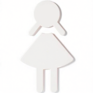 Plaque Symbole Femme 801.91.020 Polyamide Couleur N° HEWI 90 87mm X 150mm X 3mm - Product Image 3