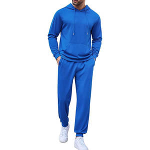Survêtements pour hommes 2 pièces ensemble polaire à capuche survêtement athlétique sweats pantalons de survêtement tenues actives avec poches survêtement - Product Image 2