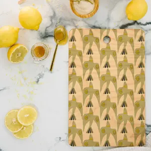 Nouvelle planche de service en bois naturel imprimé en émail au design unique avec poignée pour restaurant ou planche à découper en bois à la maison - Product Image 4