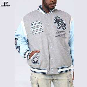 Vestes universitaires de haute qualité en laine avec col montant, broderie personnalisée et strass pour l'hiver - Product Image 3