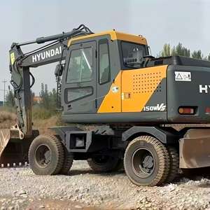 Excavatrice Hyundai 150WVS 99% neuve, 300 heures de fonctionnement, en stock. Excavatrice d'occasion 210W-9. - Product Image 5