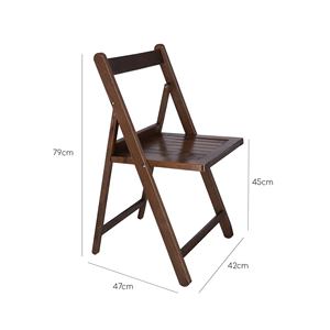 เก้าอี้ WELL HOME NORTE ขนาด 43x47x79 ซม. ทำจากไม้บีชเคลือบวอลนัท - Product Image 3