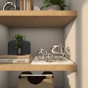 Vente flash - Décoration d'intérieur tendance - Artisanat moderne - Sculpture de figurine - Sculpture en métal argenté pour la décoration de la maison et du bureau - Product Image 1