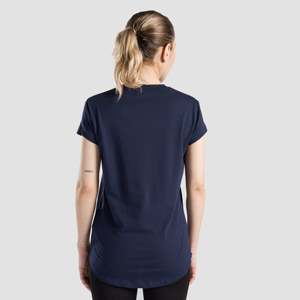 เสื้อยืด Sculpys Core สีกรมท่า ทรงเข้ารูป ผ้าคอตตอนเจอร์ซีย์ ระบายอากาศได้ดี น้ำหนักเบา ตกแต่งด้วยเพชร ไซส์ XS และ XXS สำหรับฤดูร้อน - Product Image 2