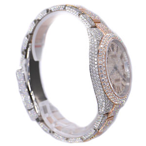 Reloj de Moda con Aspecto de Diamantes Completos, Cuarzo Moissanite, con Esfera de Cristal Revestida - Product Image 3
