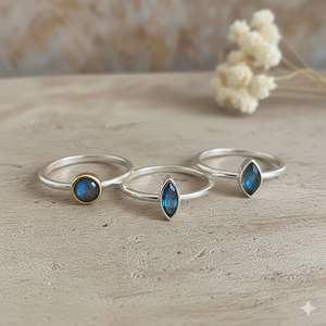 Joyería fina 925 Cz 925 plata esterlina mujer Laboodorite compromiso anillo de diamante grande para mujer - Product Image 2