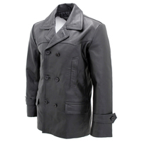Manteaux de pois en cuir respirant de qualité supérieure à la mode pour hommes en vrac avec col montant épaule décorative à bas prix