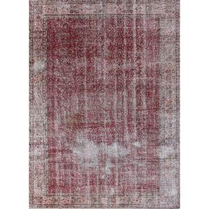 Alfombra de Lana Anudada a Mano Vintage de Gran Tamaño Pae-2031 con Patrón Floral Rojo y Naranja para Sala de Estar o Pasillo para Adolescentes - Product Image 1