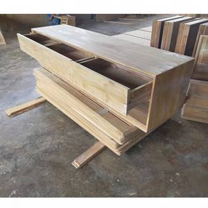 กลางศตวรรษที่ไม้ธรรมชาติเนื้อแข็งไม้สักลอยตู้ทีวียืนหน่วยที่มีการจัดเก็บและลิ้นชักสำหรับพื้นที่ห้องนั่งเล่น - Product Image 5