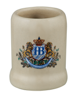 Chope à bière Oktoberfest Hofbraeuhaus Muenchen, fabriquée en Allemagne, en grès céramique, artisanale, durable et résistante.