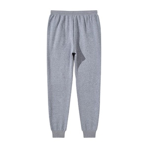 Pantalones de chándal para correr ajustados de algodón 100% para hombre, pantalones deportivos informales con logotipo personalizado de alta calidad, tela de lona, venta al por mayor - Product Image 1