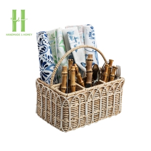 ตะกร้าปิคนิคหวายหวายสำหรับใส่ไวน์หลากหลายขนาดทำด้วยมือจากเวียดนาม - Product Image 5