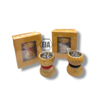 Nouveau Mubkhar en bois cylindrique artisanal de conception arabe, luxueux, poli, aromatique, écologique, biologique, printemps, été, automne