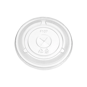 [32 Oz] Tapas Planas para Vasos PET, Borde de 107 mm, Paquete de 500 (50/10), Transparentes, Ajuste Seguro, Resistentes a Fugas, Libres de BPA, Aptas para Congelador, para Bebidas Frías - Product Image 1