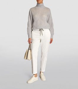 Pantalones de pierna recta ancha de verano Algodón Lino Logotipo personalizado Peso ligero Color blanco Pantalones de algodón con estilo de moda - Product Image 3