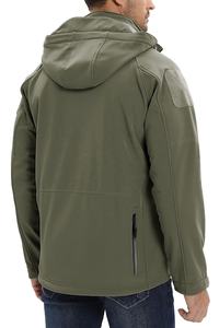 Custom Sports Polyester Waterproof Windproof <b>Soft</b> <b>Shell</b> <b>Jacket</b> for <b>Man</b> - Product Image 4