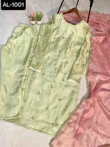 La última ropa de festival de boda lista para usar para mujeres Estilo indio pakistaní Salwar Kameez con Jimmi Cho Dupatta - Product Image 4