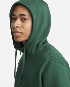Sweat à capuche zippé épais décontracté avec cordon de serrage, personnalisable avec logo, en molleton de coton pour homme - Product Image 5