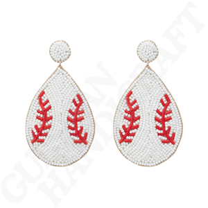 Baseball Beaded Earrings Handcrafted Sports Jewelry with Intricate Beadwork, Perfect for Game Day, Tailgates, and Baseball <b>Fans</b> - Product Image 5