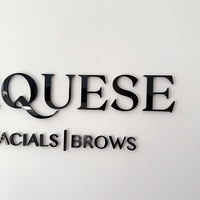 Lettres en acrylique noir mat, logo d'entreprise personnalisé, lettres en miroir 3D, enseigne durable, résistante à la pluie, intérieur/extérieur, devanture de magasin