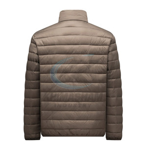 New Arrival Full Zipper Stand Collar Puffer <b>Jacket</b> for Men <b>Slim</b> <b>Fit</b> Private Label Front Logo Eco-Friendly & Breathable Low MOQ - Product Image 2