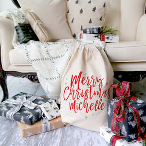 ถุงของขวัญคริสต์มาสลายซานต้าแบบสั่งทำพิเศษ - Product Image 3