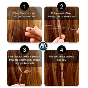 NOUVEAU MQNSCO Micro Links Hair Extensions Kit Hair Extension Pliers for Beads Hair Extension - Product Image 6