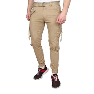 Pantalones Cargo para hombre, tela de lona 100% algodón, venta al por mayor, pantalones Cargo informales OEM, logotipo personalizado de calidad orientada a la exportación, última moda - Product Image 1