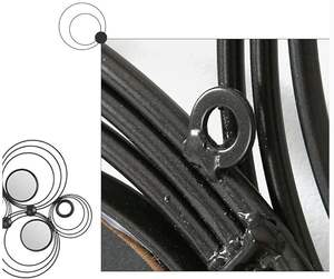 Art mural en métal rond décoratif fait main couleur noire - Product Image 3