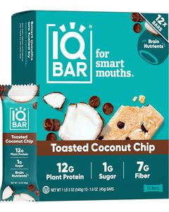 IQBAR Clean Plant <b>Protein</b> Bars - Toasted Coconut Chip - 12 Count - Product Image 3