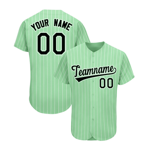 Uniformes d'entraînement de softball unisexes personnalisables, maillots de baseball personnalisés, imprimés rayés avec nom et numéro, grandes tailles, respirants - Product Image 6