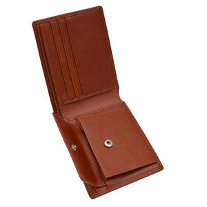 Portefeuille classique fait à la main en cuir de vache de haute qualité Porte-cartes de crédit imperméable Portefeuille court pour hommes - Product Image 4