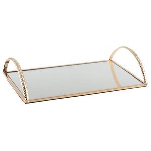 Plateau de service moderne pour décoration intérieure Vaisselle en laiton plaqué or la plus vendue Plateau de service rond en aluminium avec marteau découpé Design - Product Image 3