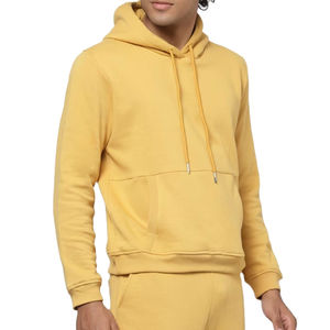 Sudadera con Capucha Básica de Invierno, Personalizada, Estampada, Bordada, de Forro Polar, Holgada, Transpirable, Ecológica, para Hombre, Colores Sólidos, Teñido Liso - Product Image 3