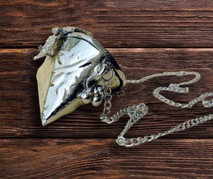 Ventas calientes de moda de cuentas de plata metálica Mini bolso de fiesta con cuentas de embrague-Iconic Metal Crafts - Product Image 4