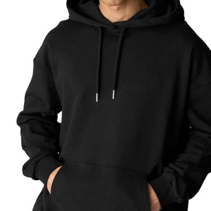 Sudaderas con Capucha de Invierno para Hombre, 100% Algodón, Felpa, Diseño Sólido, Corte Holgado, Técnicas de Lavado, Tinte Liso, Cuello con Capucha en Nurak - Product Image 3