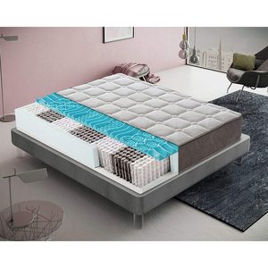Materasso a molle insacchettate 800 Made in Italy, altezza 25 cm, 9 zone di differenza di rigidità, livello di fermezza H3, 4 cm Memory Foam, 100% Italiano - Product Image 1