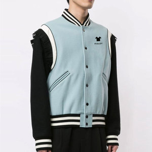 Men's 100% Cotton Breathable Customizable Letterman Jacket Durable Oversized Fit Stand Collar Comfortable for Everyday <b>Winter</b> - Product Image 4
