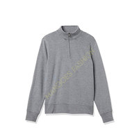 Sudadera Casual Unisex Oversize de Algodón/Fibra de Bambú con Cremallera de un Cuarto, con Capucha, Transpirable, para Invierno, con Logotipo Personalizado, de Alta Calidad