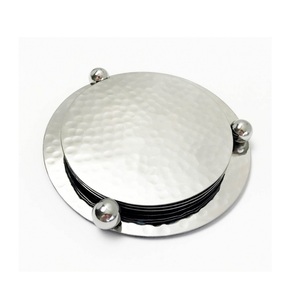 ถาดรองแก้วโลหะทรงกลมทันสมัยออกแบบได้ตามต้องการรูปทรงและการตกแต่งจานเคลือบเงา - Product Image 5