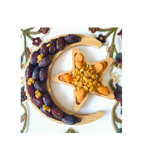 High quality Wood Tray Food-Safe <b>Half</b> <b>Moon</b> Shaped Customize Eco-friendly Handmade Bread Snacks Fruit Hotel Tray - Product Image 1