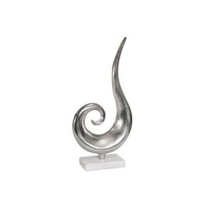 Sculpture abstraite de base en aluminium et marbre rustique moderne Sculpture en aluminium de bureau de table pour la table de salon - Product Image 3