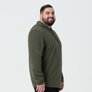 Sudadera con capucha con logotipo personalizado frontal sólido largo de invierno de peso pesado de alta calidad servicio OEM Unisex - Product Image 3