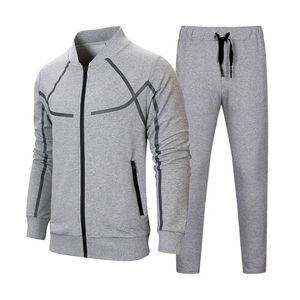 Ensemble de survêtement décontracté pour homme, manches longues, tenue de sport, ensemble 2 pièces, jogging, 100% coton, respirant, entièrement personnalisable - Product Image 5