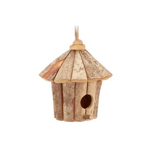 Mangeoire à oiseaux en bois en forme de maison finie rustique pour usage décoratif à la maison en plein air meilleure vente mangeoire à oiseaux la plus populaire - Product Image 1