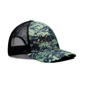 Casquette de camionneur en maille de qualité supérieure pour homme-Casquette snapback réglable avec design rétro camouflage noir - Product Image 2